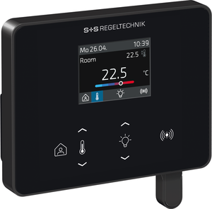 WIRELESS Raumregler in Gesamtansicht mit Display