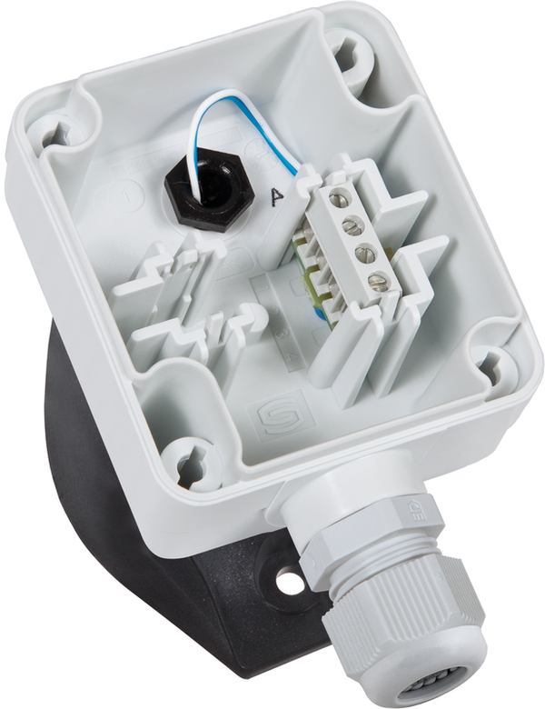 Geöffneter Fühler im Anschlussgehäuse