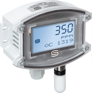 Aufputzfühler für Feuchte, Temperatur und CO2 - Gehalt, AFTM-LQ-CO2-W LCD, 1501-7118-7371-500