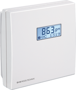 Sonde d'humidité, de température, de qualité d'air et de CO2 d'ambiance, RFTM-LQ-CO2-W LCD, 1501-61B8-7321-500
