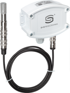 Sensor pendular de humedad y temperatura para interiores, RPFF-25 con filtro de metal sinterizado y cabezal de medición encajable, 1201-7121-0000-100