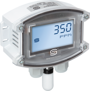 Sensor multifuncional para montaje saliente o convertidor, para humedad, temperatura, contenido en CO2 y calidad del aire (COV),, AFTM-CO2 - Modbus with display, 1501-7116-6071-200
