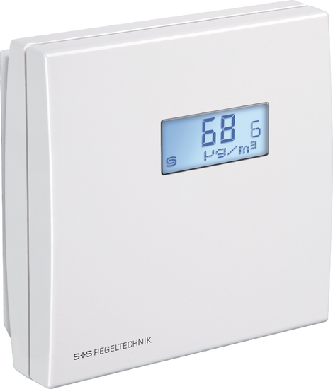 Sensor para humedad, temperatura, calidad del aire (COV), contenido de polvo fino (PM) y contenido de CO2, RFTM-PS-LQ-CO2 Modbus LCD, 1501-2119-6021-500