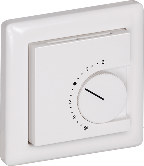 Датчик температуры для помещений, с элементами управления, для установки в плоскую рамку для выключателей, FSTF xx P